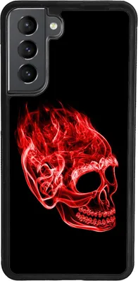 Produktbild von TPU Silikon Hülle für Samsung Galaxy A34 5G Handy Cover Case Schutzhülle Handyhülle Bumper MOTIV 36 Schädel Rot