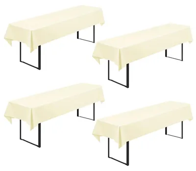 Produktbild von Biertisch Hussen 4 Stück 250x100cm Beige Polyester Waschbar