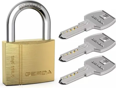Obrázok produktu pre Mosadzný visiaci zámok KMKN S40 ovládaný symetrickým kľúčom - MP KLO 50777