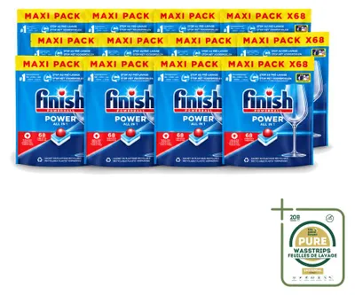 Produktbild von 12 x Finish Powerball Power All in 1 Geschirrspültabs - Vorratspackung - 12 Stücke