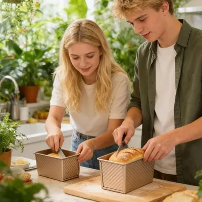 Produktbild von Brotbackform mit Deckel für Brot, Kuchen und Sandwiches