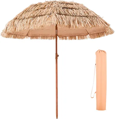 Produktbild von SucceBuy Strohschirm Sonnenschirm Hawaii Stil Strand- und Gartenschirm 2m
