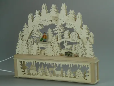 Produktbild von Original Erzgebirgischer Marken Schwibbogen Lichterbogen 50 x 43 cm K50-2_442