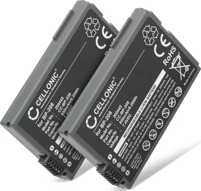 Immagine prodotto di CELLONIC 2x Batteria per Fotocamera Compatibile con Canon DC100, DC10, DC201, BP-208 – (700mAh, 7.4V)
