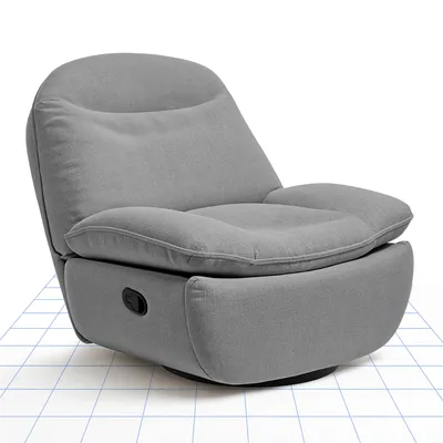 Immagine prodotto di Poltrona relax ovale FLEXISPOT XC6 con copriletto, poltrona TV girevole a 360° con funzione reclinabile, schienale e poggiapiedi regolabili separatamente, grigio