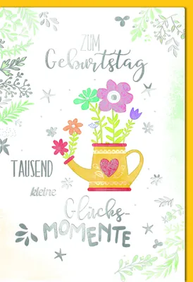Produktbild von Geburtstag - Glückwunschkarte im Format 11,5 x 17 cm mit Umschlag