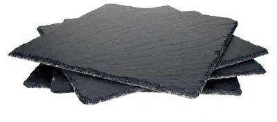 Produktbild von 4x Schieferplatten 30x30cm Untersetzer Deko-Teller Servier-Platte Naturschiefer