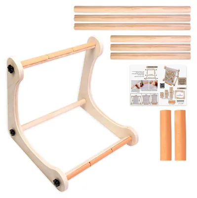 Produktbild von Stickrahmen, Handarbeitsständer | Verstellbarer Holzständer für Handarbeit, Stickerei, Quilting und Nähwerkzeug