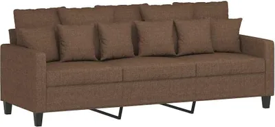 Produktbild von vidaXL 3-Sitzer-Sofa Braun 180 cm Stoff