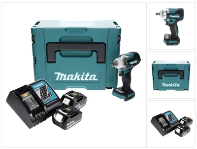 Immagine prodotto di Avvitatore a impulsi a batteria Makita DTW 300 RFJ 18 V 330 Nm 1/2" brushless + 2x batteria ricaricabile 3,0 Ah + caricabatterie + Makpac