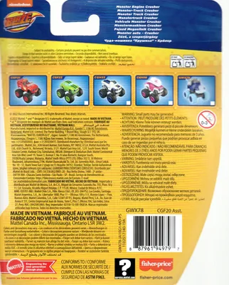 Produktbild von Fisher-Price GWX78, Monstertruck, 3 Jahr(e), Metall, Kunststoff, Blaze, Grau Monster Engine Crusher