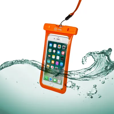 Immagine prodotto di Celly SPLASHBAG18OR custodia per cellulare 15,8 cm (6.2") Custodia a sacchetto Arancione