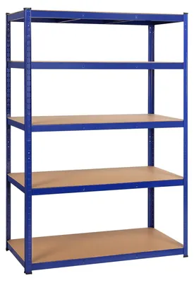 Zdjęcie produktu dla Regał magazynowy - Metalowy - 5 półek - 180 x 120 x 60 cm - Obciążenie 175 kg na półkę