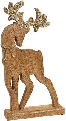 Produktbild von Deko Hirsch aus Mangoholz, Braun