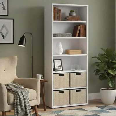 Produktbild von Bücherregal - Weiße Bibliothek 40,1x89,2x221,7h cm
