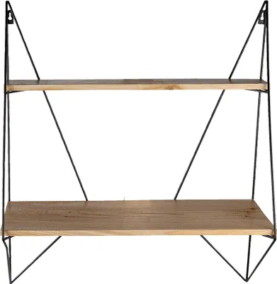 Produktbild von Clayre & Eef Wandregal 60x20x70 cm Schwarz Eisen