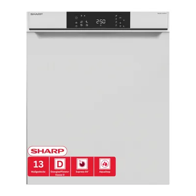 Image de Sharp - QW-NA1CU47DW-DE - Lave-vaisselle sous plan - 60 cm - blanc