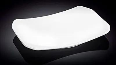 Image de Plat de service Wilmax 25,5 x 15 cm en porcelaine, blanc WL-992651/A