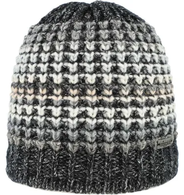Eisglut Mehrfarbige Strickmütze Vanessal mit Fleece-Innenband in schwarz