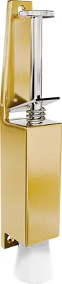 Produktbild von Türfeststeller Bodentürstopper Torstopper weißer Gummi 45mm Hub 165mm Höhe Gold