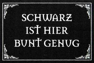 Produktbild von Schwarz ist hier bunt genug Fußmatte