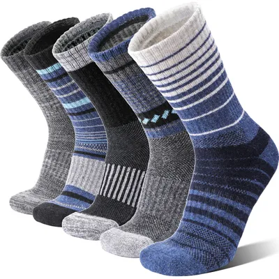 Obrázek produktu pro Sada pěti párů merino vlněných trekových ponožek pro dámy i pány