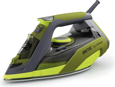 Image de Imetec Eco Perfect Fer à repasser à sec ou à vapeur Pro Ceramic soleplate 2400 W Vert, Gris