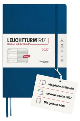 Produktbild von LEUCHTTURM1917 Wochenkalender 2027 Composition (B5) mit Notizbuch, liniert - Ter