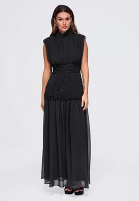 Produktbild von LARICA Kleid fließend elegant modern LA-OM-DLR446 black M/L