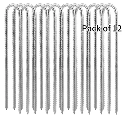Immagine prodotto di Set di 12 picchetti a forma di U in acciaio zincato