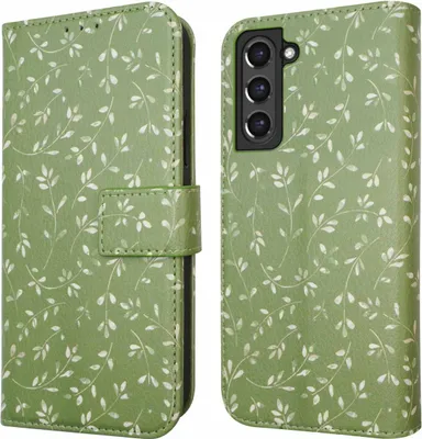 Immagine prodotto di Custodia a libro imoshion Design Samsung Galaxy S21 FE - Green Flowers