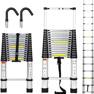 Produktbild von Famanu Teleskopleiter - Aluminium, 3,2 m, 11 Stufen - Silber