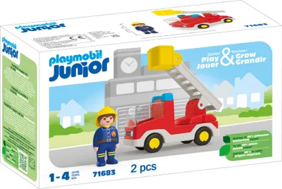 Produktbild von PLAYMOBIL Junior 71683 JUNIOR: Feuerwehrleiterfahrzeug