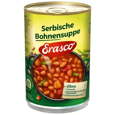 Image de Erasco Soupe de haricots serbe aux haricots verts et poivrons 390ml