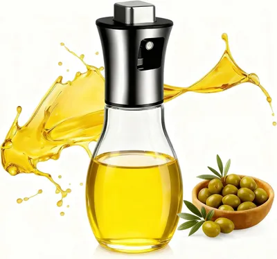Produktbild von Olivenölsprüher - Ölsprüher - Ölspender - glas - 170 ml - Grillzubehör - Küchenspray - für Olivenöl und Essig – Für Küche und Grill