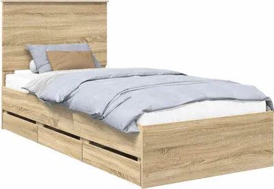 Obrázok produktu pre vidaXL Rám postele Sonoma dub 75 x 190 cm Upravené drevo