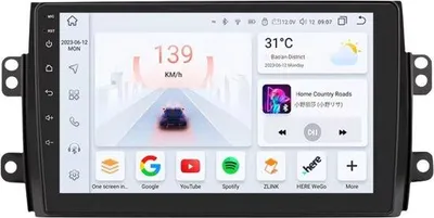 Immagine prodotto di Autoradio con Bluetooth e CarPlay – per Suzuki SX4 e Fiat Sedici (2006–2013) – compatibile con Apple e Android – impianto stereo – sistema di navigazione – 3 GB di RAM, 32 GB di memoria