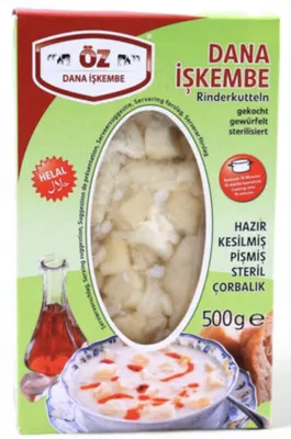 Produktbild von ÖZ Dana İşkembe – Gekochte & gewürfelte Rinderkutteln, Halal, verzehrfertig, 500 g