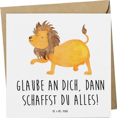 Produktbild von Mr. & Mrs. Panda Grußkarte Angst überwinden - Weiß - Geschenk, Selbstvertrauen, Selbstglauben, doppelkarte, Trost, Glückwunschkarte, Zuversicht, Hoffnung, Freiheit