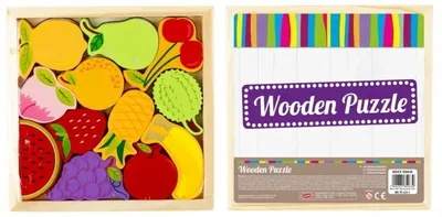 Obrázek produktu pro Dřevěné puzzle 12el Ovoce 500638 Mega Creative