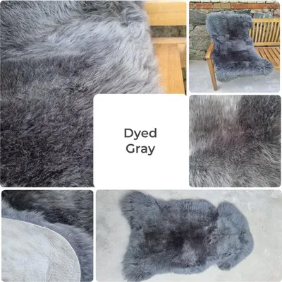 Zdjęcie produktu dla Naturalna skóra owcza - skóra jagnięca jednorożna, 100-110 cm x 50-60 cm srebrnoszara