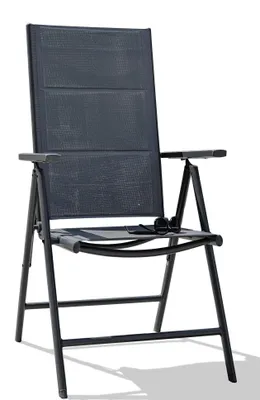 Image de Chaise pliante avec accoudoirs, couleur anthracite