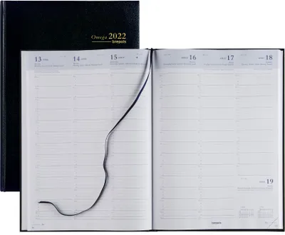 Image de Brepols Calendrier livre "OMEGA 30" 2022 210 x 290 mm bleu