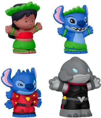 Produktbild von Figuren Lilo & Stitch Little People, Disney 4er Figuren Set, JFC77, Ab 3 Jahren, Gemischtes Spielzeug