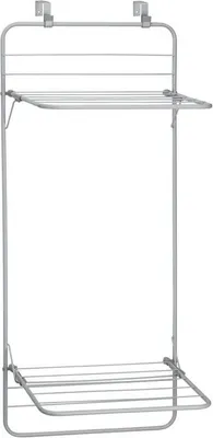 Produktbild von mDesign Trockengestell Hängetrockner Wäscheständer zum Hängen Metall Silber/Grau