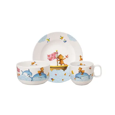Image de Villeroy & Boch, ensemble de vaisselle pour enfants "Kiddy Bears", 6 pièces pour 2 enfants – "Happy & Hungry"