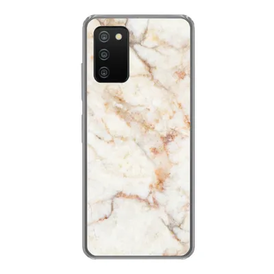 Produktbild von MuchoWow® Handyhülle Schutzhülle Hülle für Samsung Galaxy A03s Marmor - Braun - Luxus Silikon Softcase Handy Hülle - Schutz