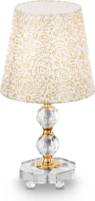 Obrázok produktu pre Ideal Lux Queen TL1 Small, Zlato, Kov, Polyvinylchlorid, Spálne, IP20, E27, 1 žiaroviek