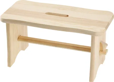 Produktbild von KADAX Holzhocker "Falun", aus natürlichen unlackierten Kiefernholz, Sitzhocker, Tritthocker, Rechteckig
