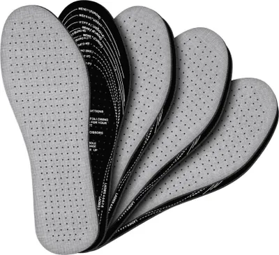 Image de 4 paires de semelles intérieures au charbon actif pour sneakers bottes chaussures de marche